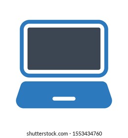 lap top vector colour line icon