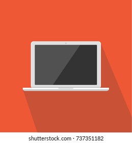 Lap top vector icon. Very useful icon of Laptop. Vector illustration. 
