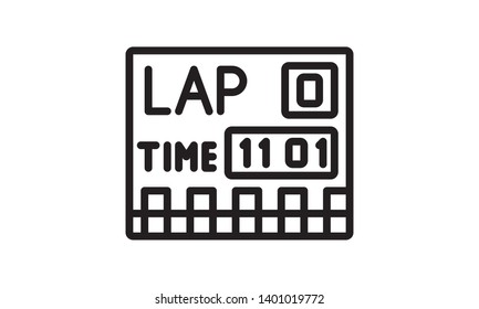 Lap vector icon - vector