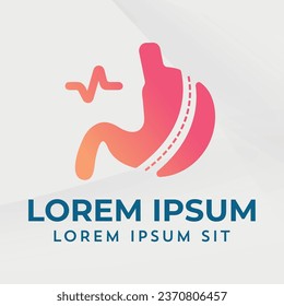 Laparoscopic Sleeve Gastrectomy Logo, Vertical Gastrectomy Logo , Weight loss surgery Logo Vector Illustration of Stomach reduction logo surgery
