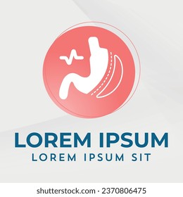 Laparoscopic Sleeve Gastrectomy Logo, Vertical Gastrectomy Logo , Weight loss surgery Logo Vector Illustration of Stomach reduction logo surgery
