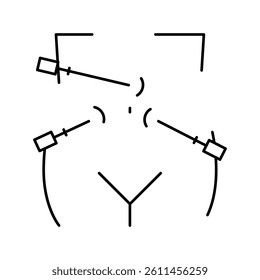 laparoscopy bariatric line icon vector. laparoscopy bariatric sign. isolated contour symbol black illustration