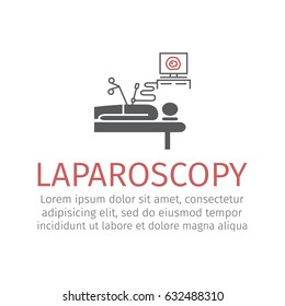 Laparoscopy sign. Vector healthcare icon