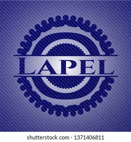 Lapel jean or denim emblem or badge background