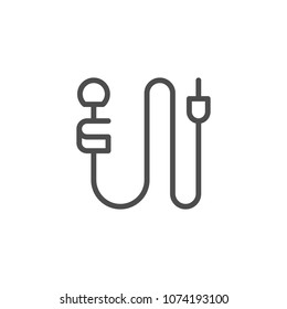 Lapel Microphone Line Icon