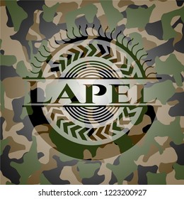 Lapel on camouflage pattern