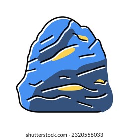 lapis lazuli stone rock color icon vector. lapis lazuli stone rock sign. isolated symbol illustration