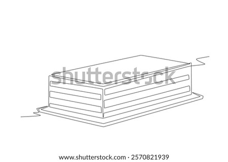 Lapis legit cake concept one-line drawing