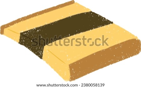 lapis legit, Indonesian cake vector oil pastel style