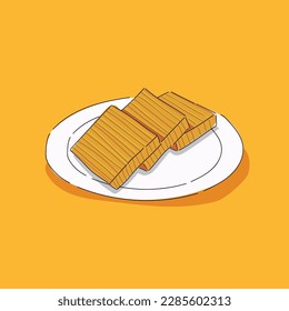 lapis legit vector illustration of Indonesian traditional food