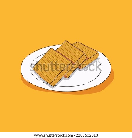 lapis legit vector illustration of Indonesian traditional food