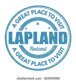 Lapland Grunge Rubber Stamp On White Background, Vector Illustration