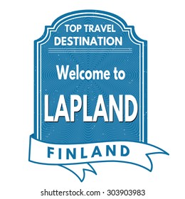  Lapland grunge rubber stamp on white background, vector illustration