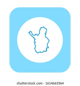 Lapland region map of the country of Finland