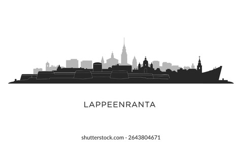 Lappeenranta with Finland City skyline silhouette.
