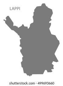 Lappi Finland Map grey
