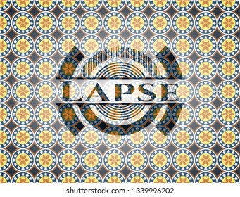 Lapse arabesque style emblem. arabic decoration.