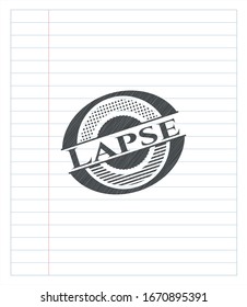 Lapse emblem with pencil effect. Vector Illustration. Detailed.