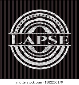 Lapse silver badge. Vector Illustration. Mosaic.