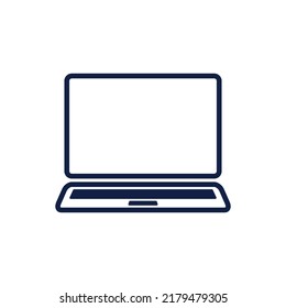 laptop 2 line gadget icon design vector image
