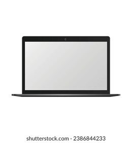 Laptop 3d Vector illustration.  Digital device.