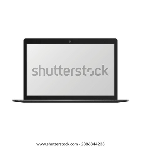 Laptop 3d Vector illustration.  Digital device.
