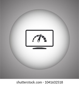 laptop acceleration icon vector