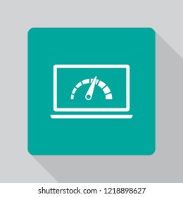 laptop acceleration icon vector