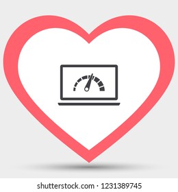 laptop acceleration icon vector
