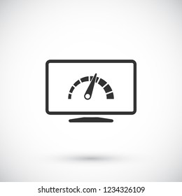 laptop acceleration icon vector