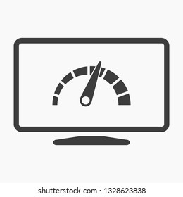 laptop acceleration icon vector