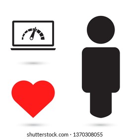 laptop acceleration icon vector
