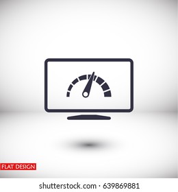 laptop acceleration icon vector