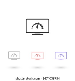 laptop acceleration icon vector Illustration design.