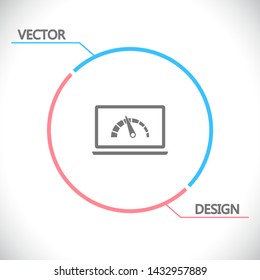 laptop acceleration icon vector . Lorem Ipsum Illustration design