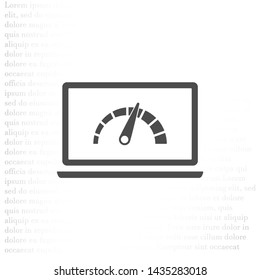 laptop acceleration icon vector . Lorem Ipsum Illustration design