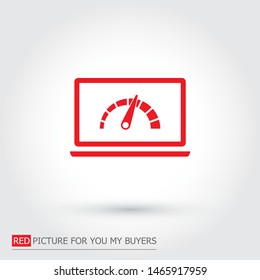 laptop acceleration icon vector . Lorem Ipsum Illustration design