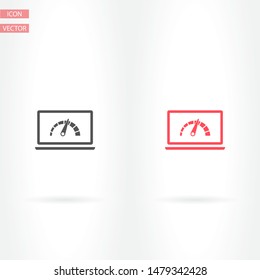laptop acceleration icon vector . Lorem Ipsum Illustration design