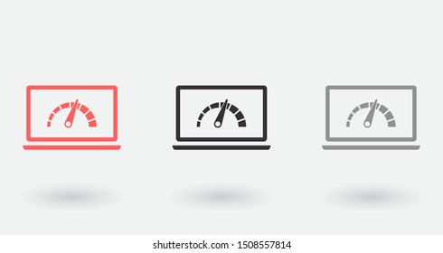 laptop acceleration icon vector . Lorem Ipsum Illustration design