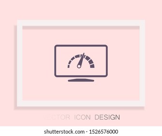 laptop acceleration icon vector . Lorem Ipsum Illustration design