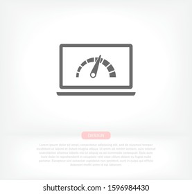 laptop acceleration icon vector . Lorem Ipsum Illustration design