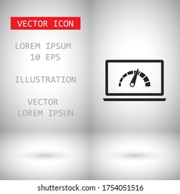 laptop acceleration icon vector . Lorem Ipsum Illustration design