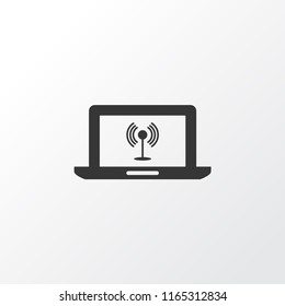 Laptop access point icon symbol. Premium quality isolated internet element in trendy style.