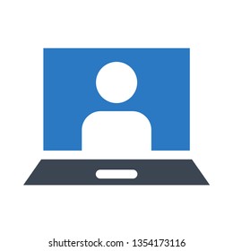 laptop account glyph double color