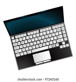 laptop against white background, abstract vector art illustration