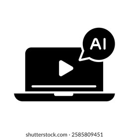 Laptop with AI video player interface for advanced media experience