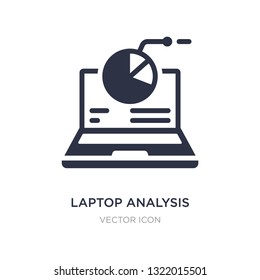 laptop analysis icon on white background. Simple element illustration from Business concept. laptop analysis sign icon symbol design.