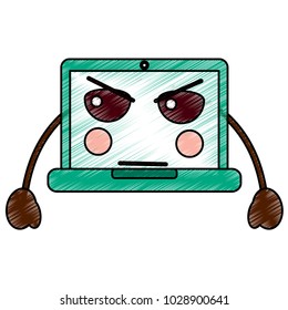 laptop angry computer emoji icon image 