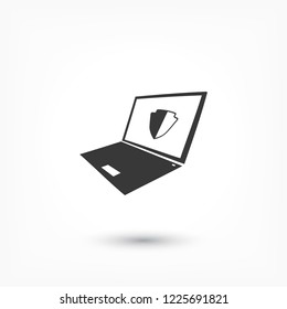 laptop antivirus icon . Vector  Eps 10 