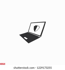 laptop antivirus icon . Vector  Eps 10 